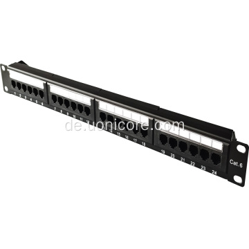 1U 24-Port-Patchpanel mit Kabelmanagement